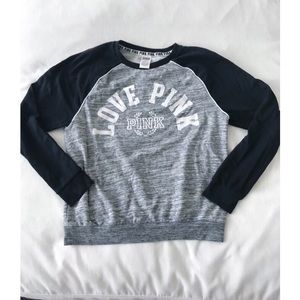 Love VS pink cozy grey sweatshirt!